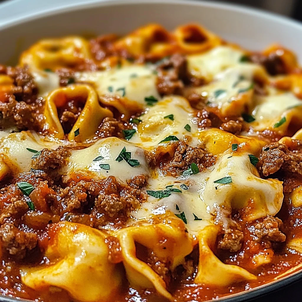 Beefy Tortellini Bake