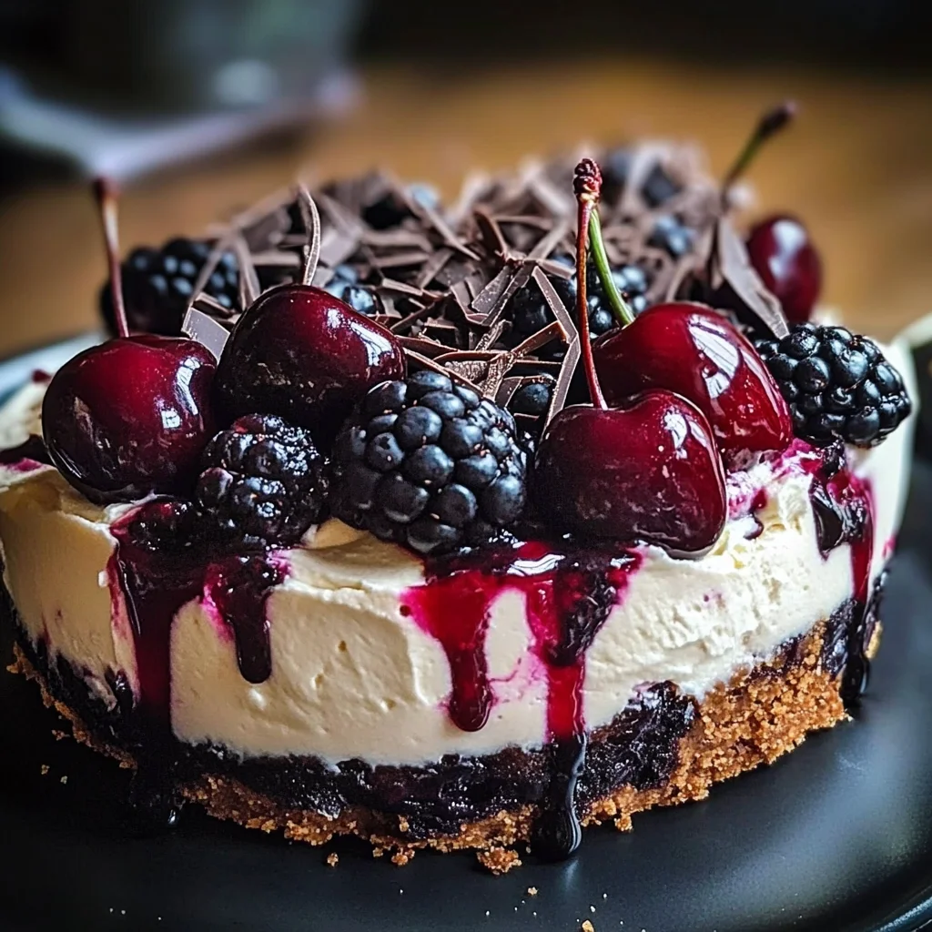 Bourbon Biscuit Cherry Cheesecake Tart