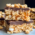 Caramel Peanut Rice Krispie Treats
