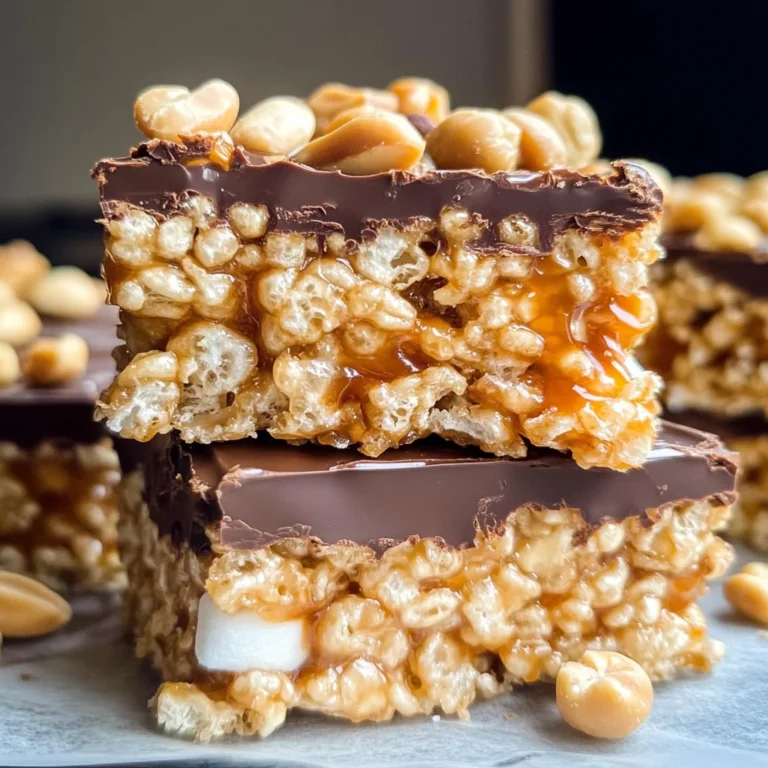 Caramel Peanut Rice Krispie Treats