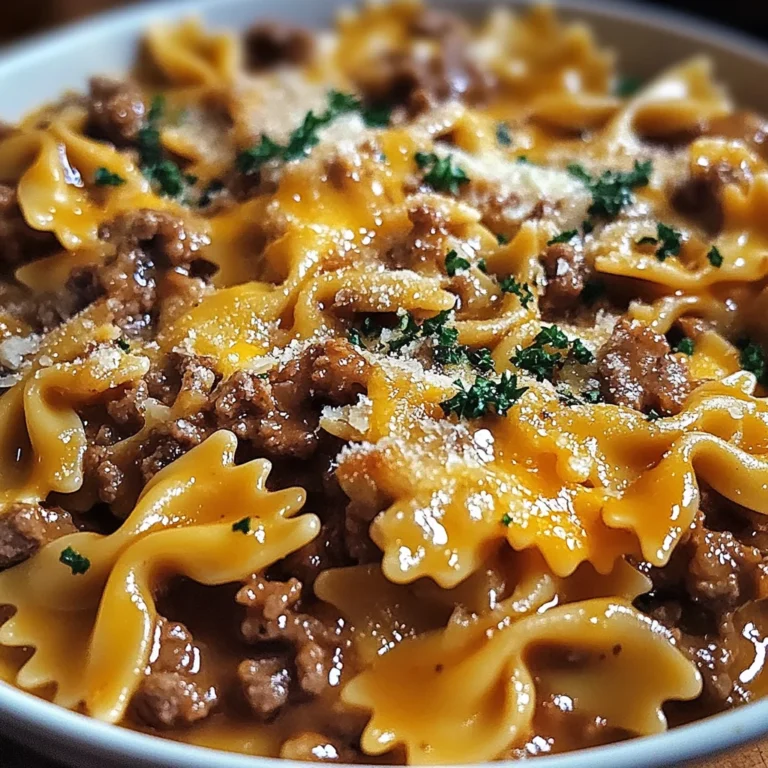 Cheesy Beef Bowtie Pasta with Garlic Butter Delights You!