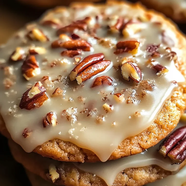 Frosted Butter Pecan Cookies
