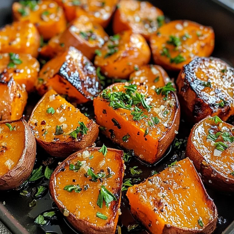 Garlic Butter Roasted Sweet Potatoes: A Delicious and Easy Recipe