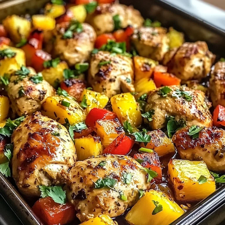 Hawaiian Chicken Sheet Pan Dinner