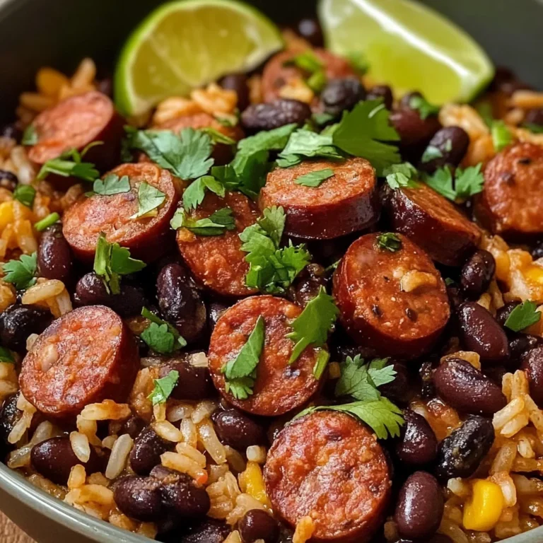 Hearty Black Beans and Rice with Sausage