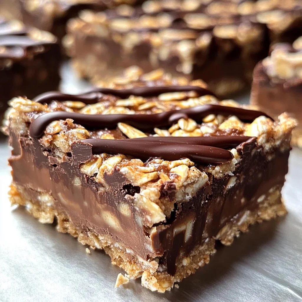 No Bake Chocolate Oatmeal Bars