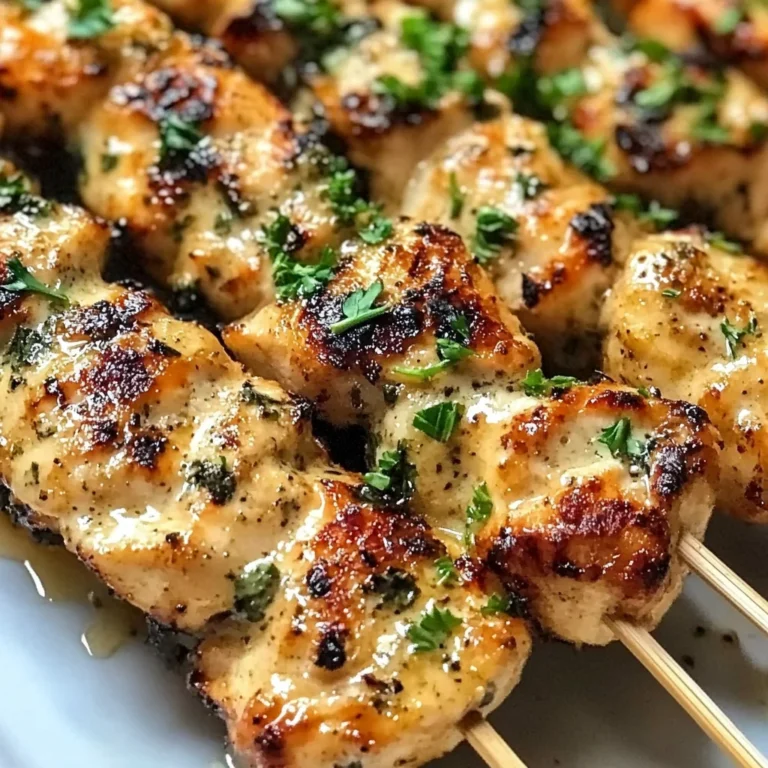 Ranch Garlic Parmesan Chicken Skewers