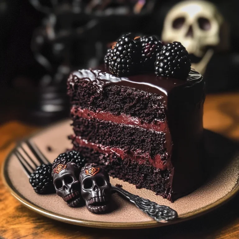 Spooky Black Velvet Halloween Cake