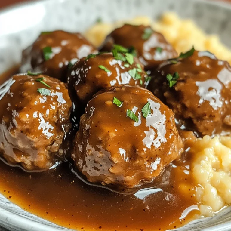 Tasty Slow Cooker Salisbury Steak Meatballs Recipe