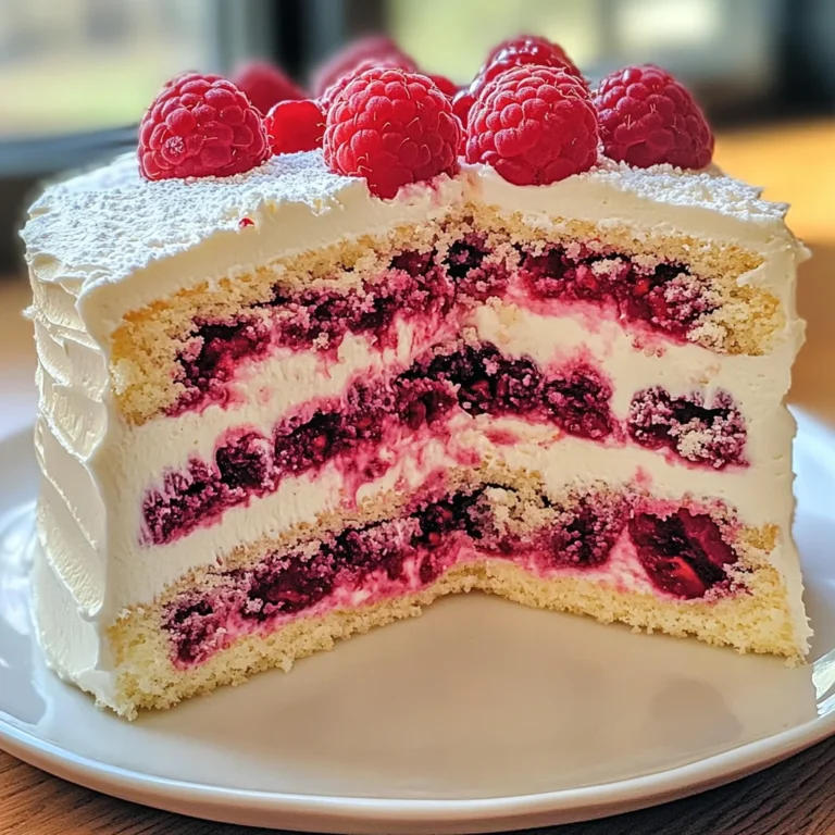 White Chocolate Raspberry Cake