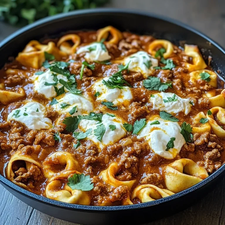 Cheesy Beef Enchilada Tortellini
