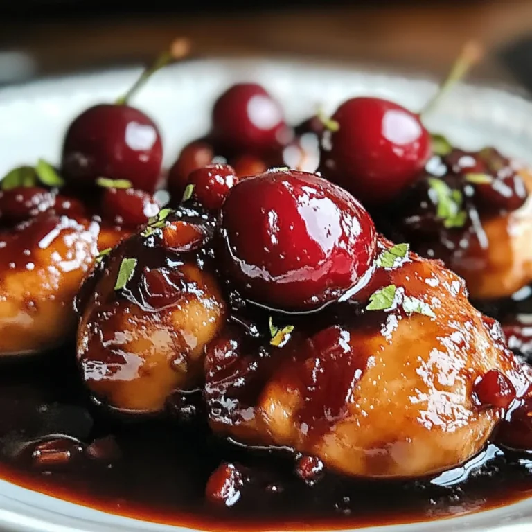 Cherry Balsamic Glazed Chicken
