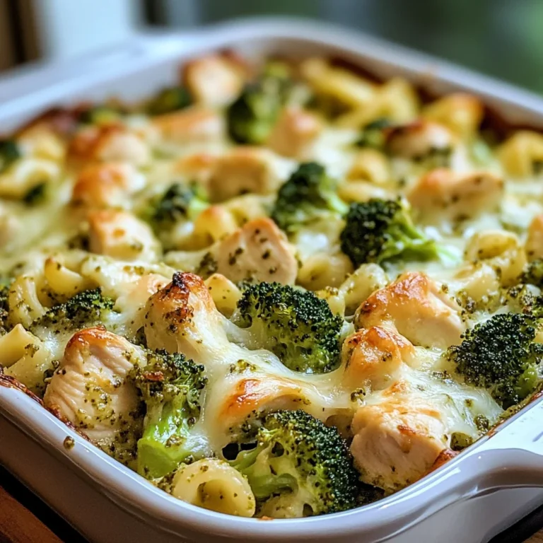 Creamy Pesto Chicken and Broccoli Pasta Bake