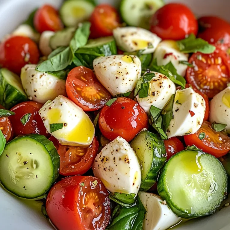 Easy Cucumber Mozzarella Salad