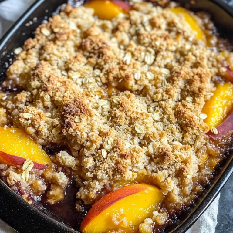 Easy Peach Crisp Recipe (Crispy & Juicy)