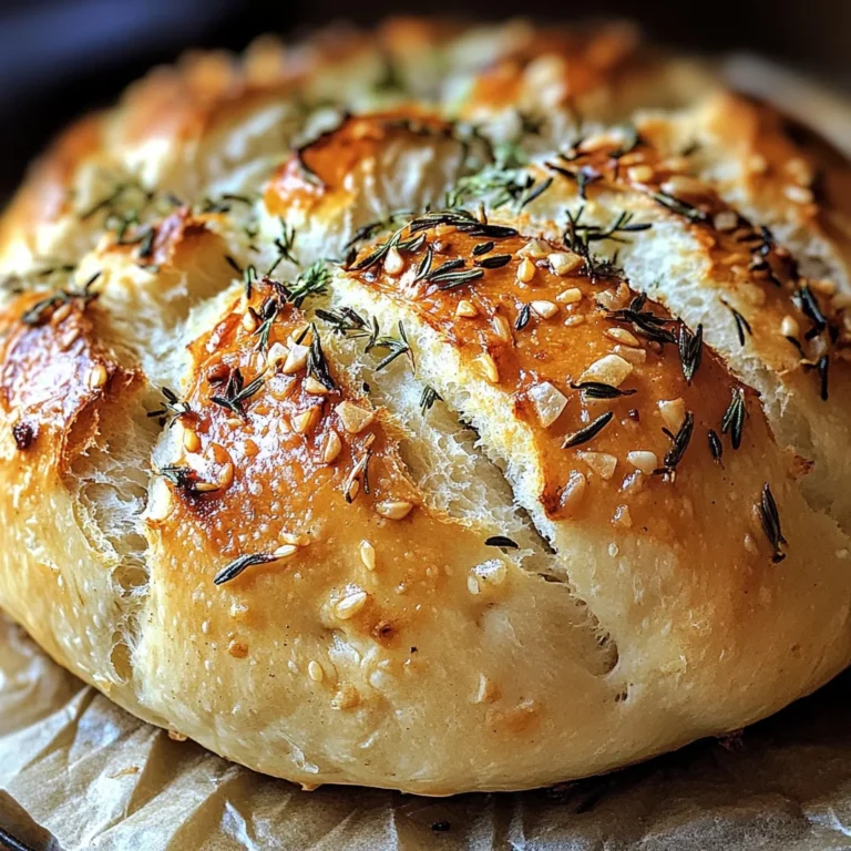 Easy Roasted Garlic Rosemary Artisan Bread – The Best Homemade Loaf
