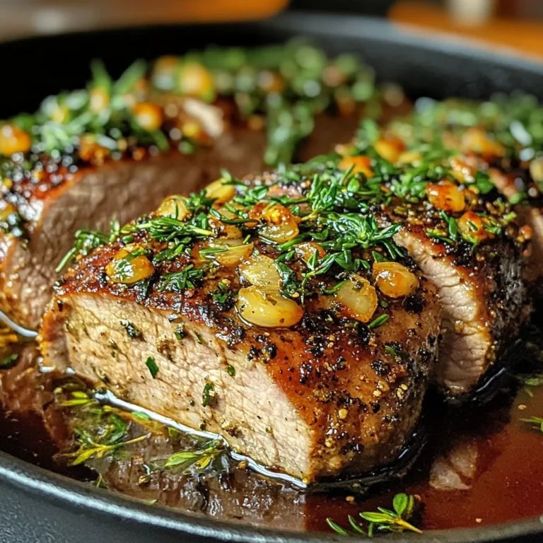 Garlic Herb Roasted Pork Tenderloin