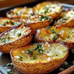 Garlic Herb Roasted Potato Skins