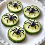 Keto Spider Cucumber Appetizer Bites