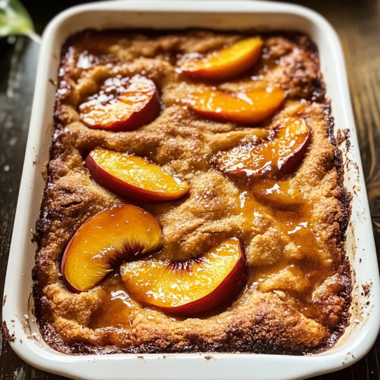 Old School Easy Brown Sugar Peach Cobbler