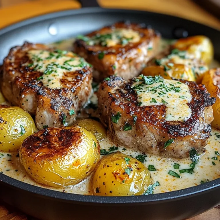 One-Pan Creamy Ranch Pork Chops and Potatoes