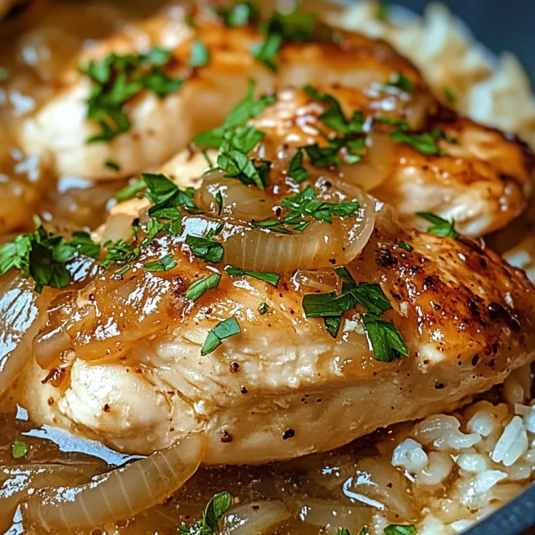 One-Pot French Onion Chicken & Rice Recipe