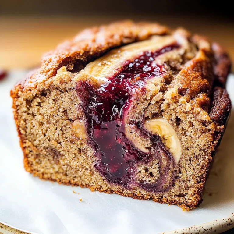 Peanut Butter & Jelly Banana Bread Recipe