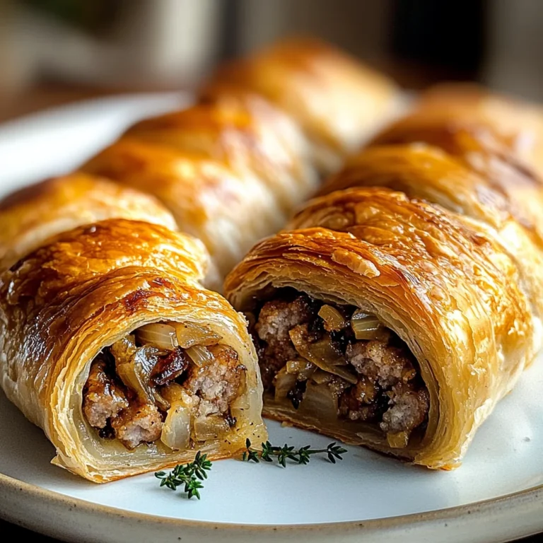 Savory French Onion Sausage Rolls