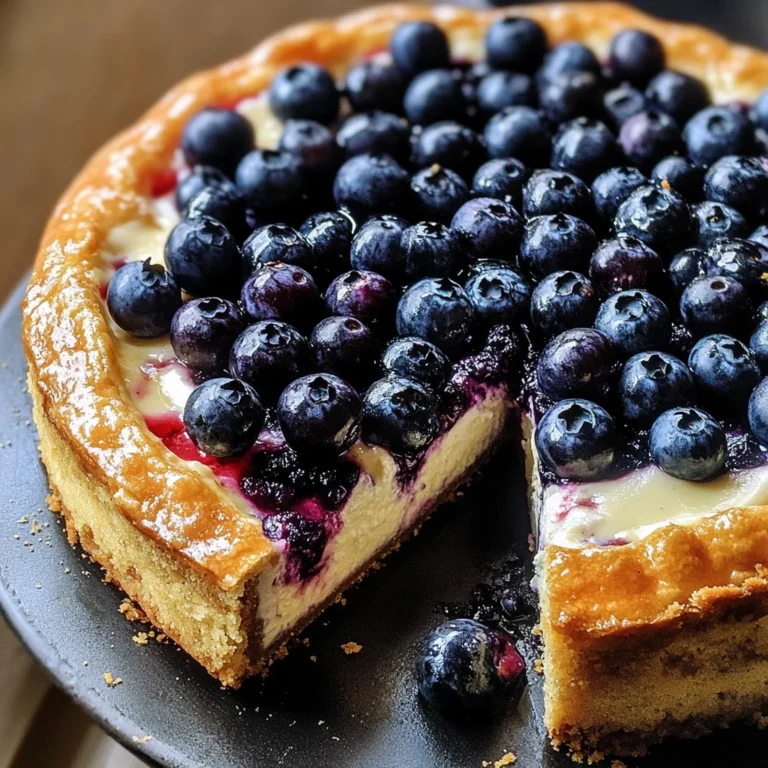Simple Blueberry Basque Cheesecake