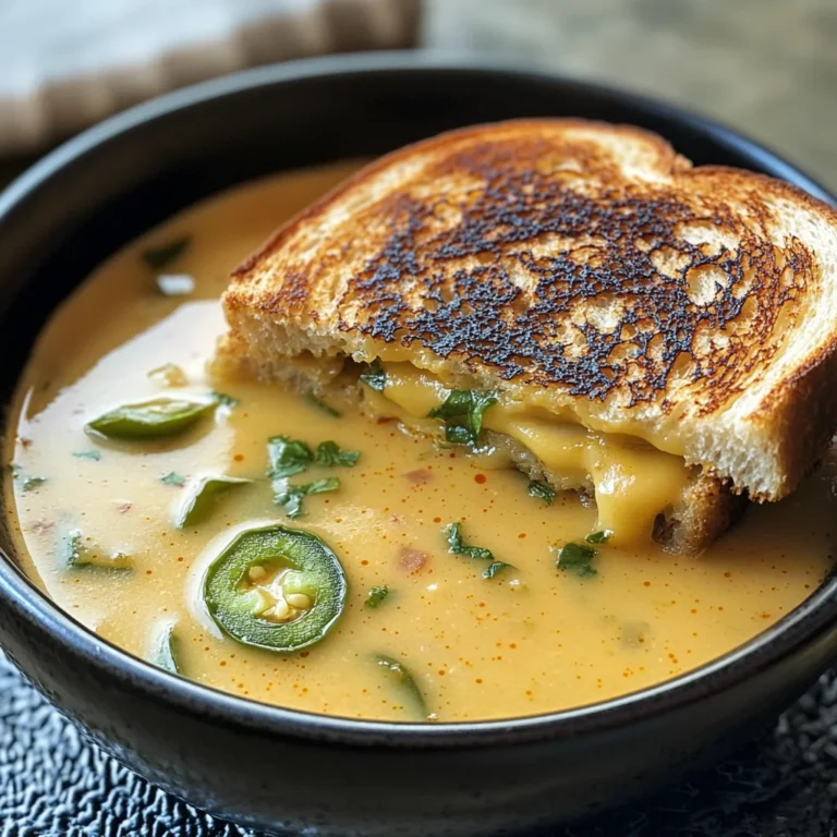 Spicy Jalapeño Popper Soup with Grilled Cheese Dippers