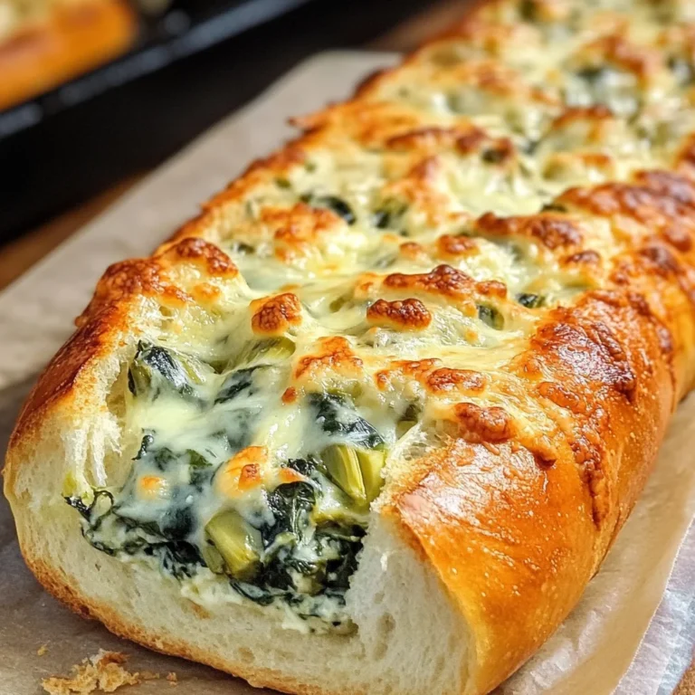 Spinach and Artichoke Stuffed Bread