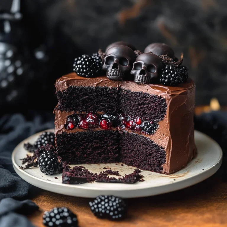 Spooky Black Velvet Halloween Cake