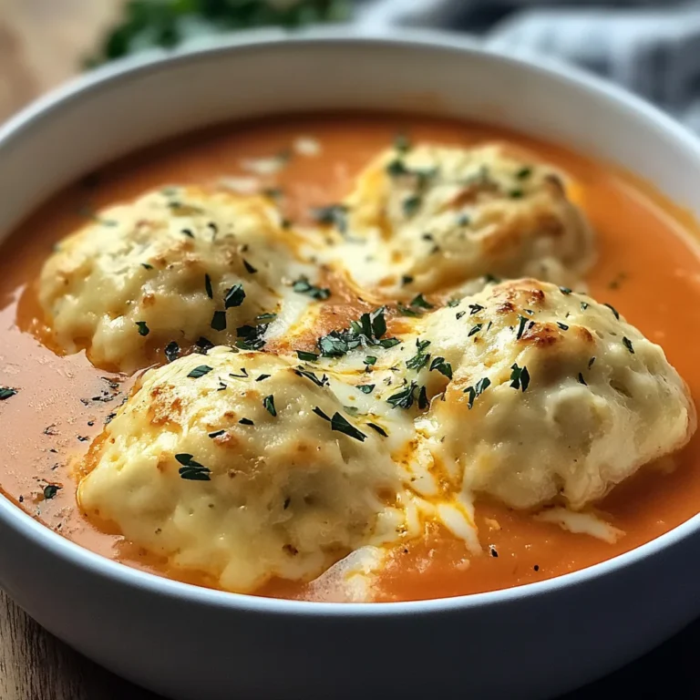 Best Tomato Soup with Cheddar Bay Dumplings