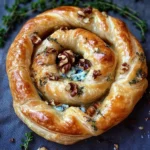 Blue Cheese Walnut Thyme Puff Pastry Twirl Recipe