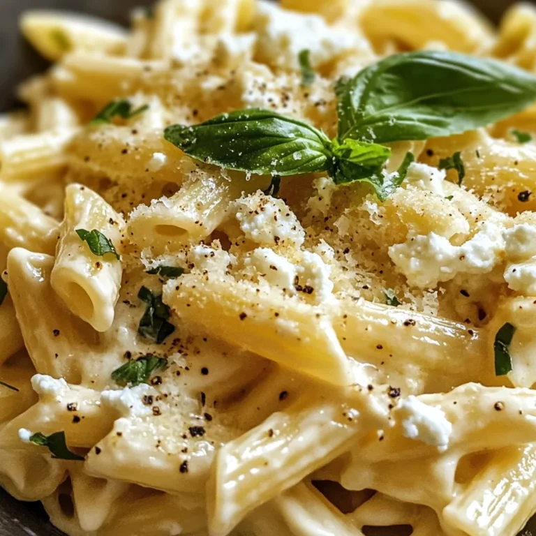 Creamy Lemon Feta Pasta Recipe