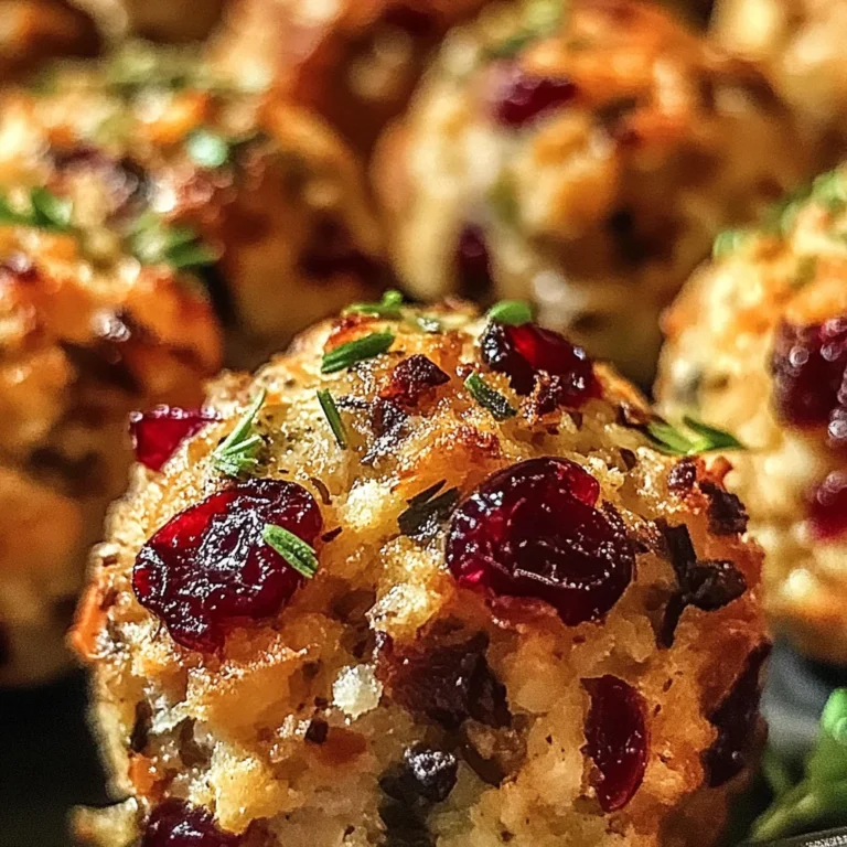 Festive Cranberry Turkey Stuffing Balls