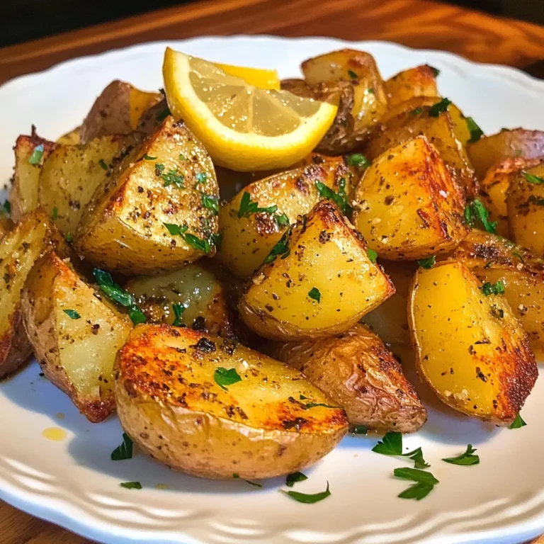 Greek Lemon Garlic Roasted Potatoes