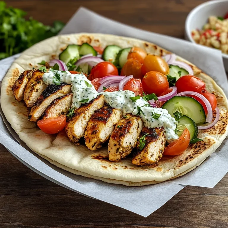 Mediterranean Chicken Gyros with Creamy Feta Tzatziki