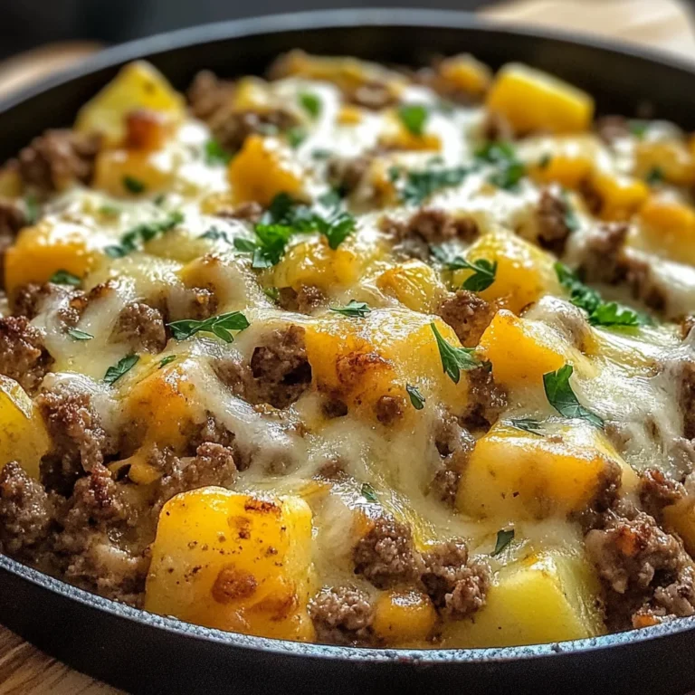 One-Pan Cheesy Meat & Potato Skillet