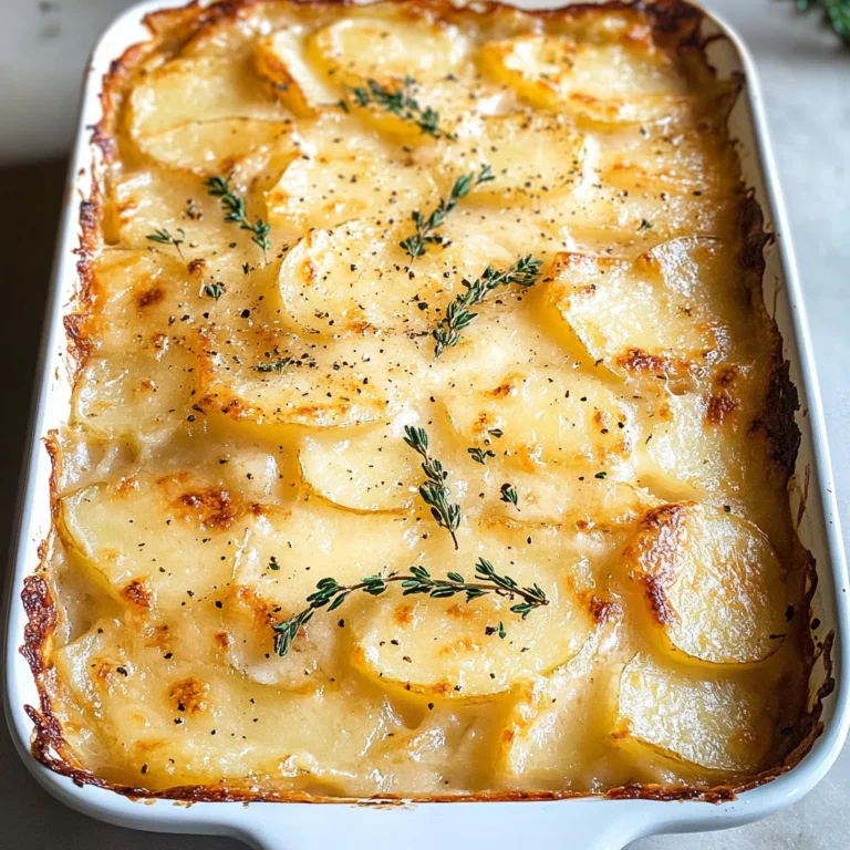 Scalloped Potatoes with Caramelized Onions and Gruyere