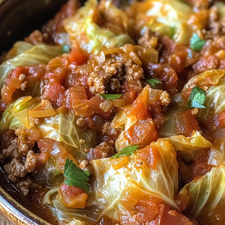 Slow Cooker Unstuffed Cabbage Rolls