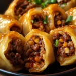 Spicy Beef Dumpling Rolls