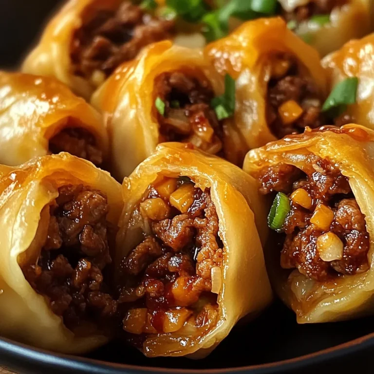 Spicy Beef Dumpling Rolls