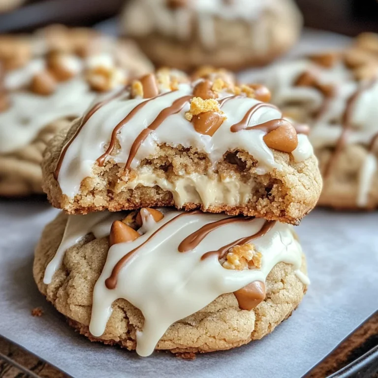 White Chocolate Reese’s Cheesecake Cookies