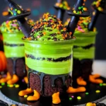 Witches Brew Halloween Cake Jars