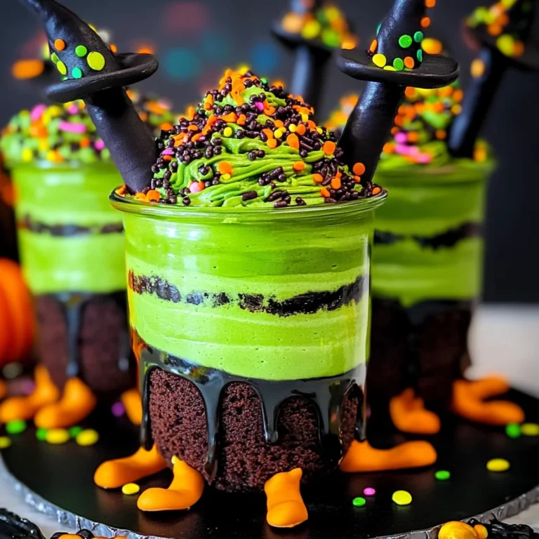 Witches Brew Halloween Cake Jars