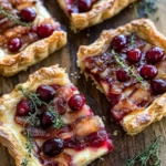 Cranberry Brie Tart with Pancetta & Thyme
