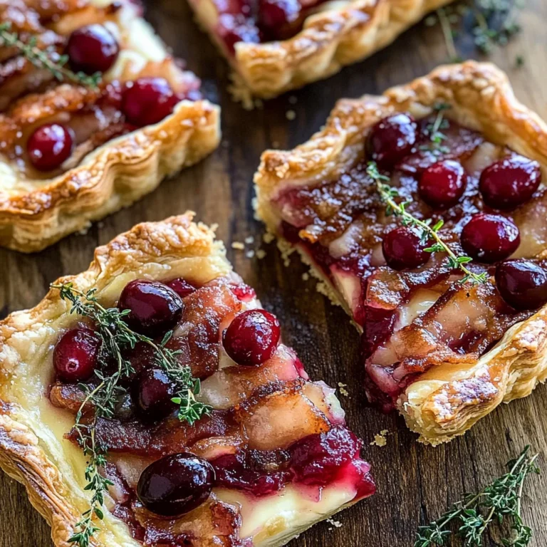 Cranberry Brie Tart with Pancetta & Thyme