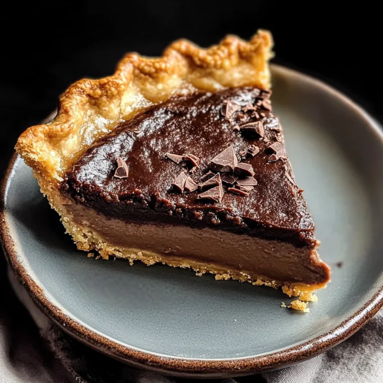 Dark Chocolate Chess Pie