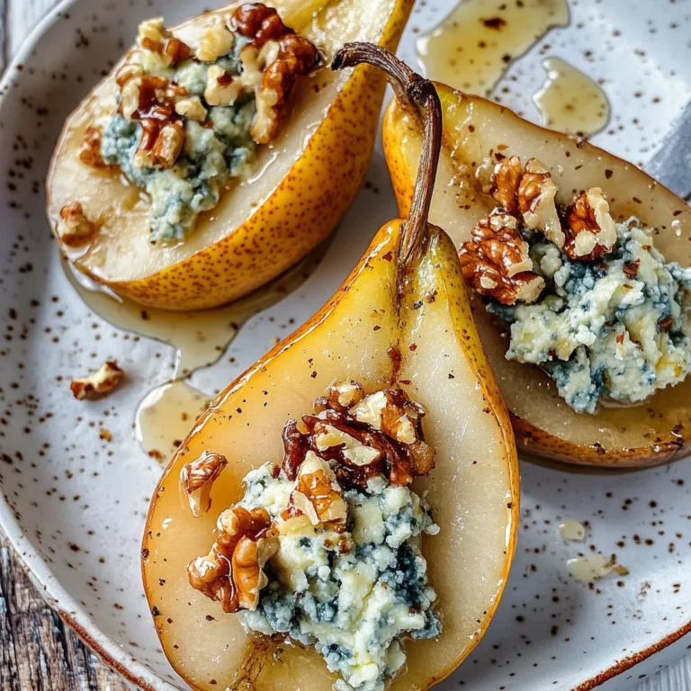 Elegant Blue Cheese Stuffed Pears